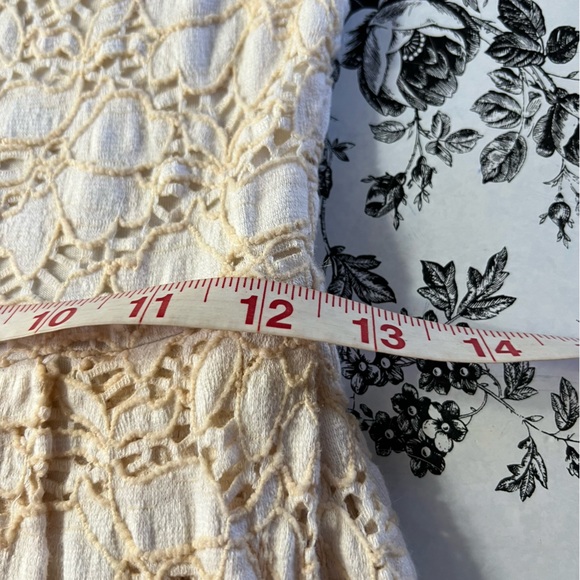 Free People Rose Garden Eyelet Lace Pleated Mini Dress - Picture 12 of 14